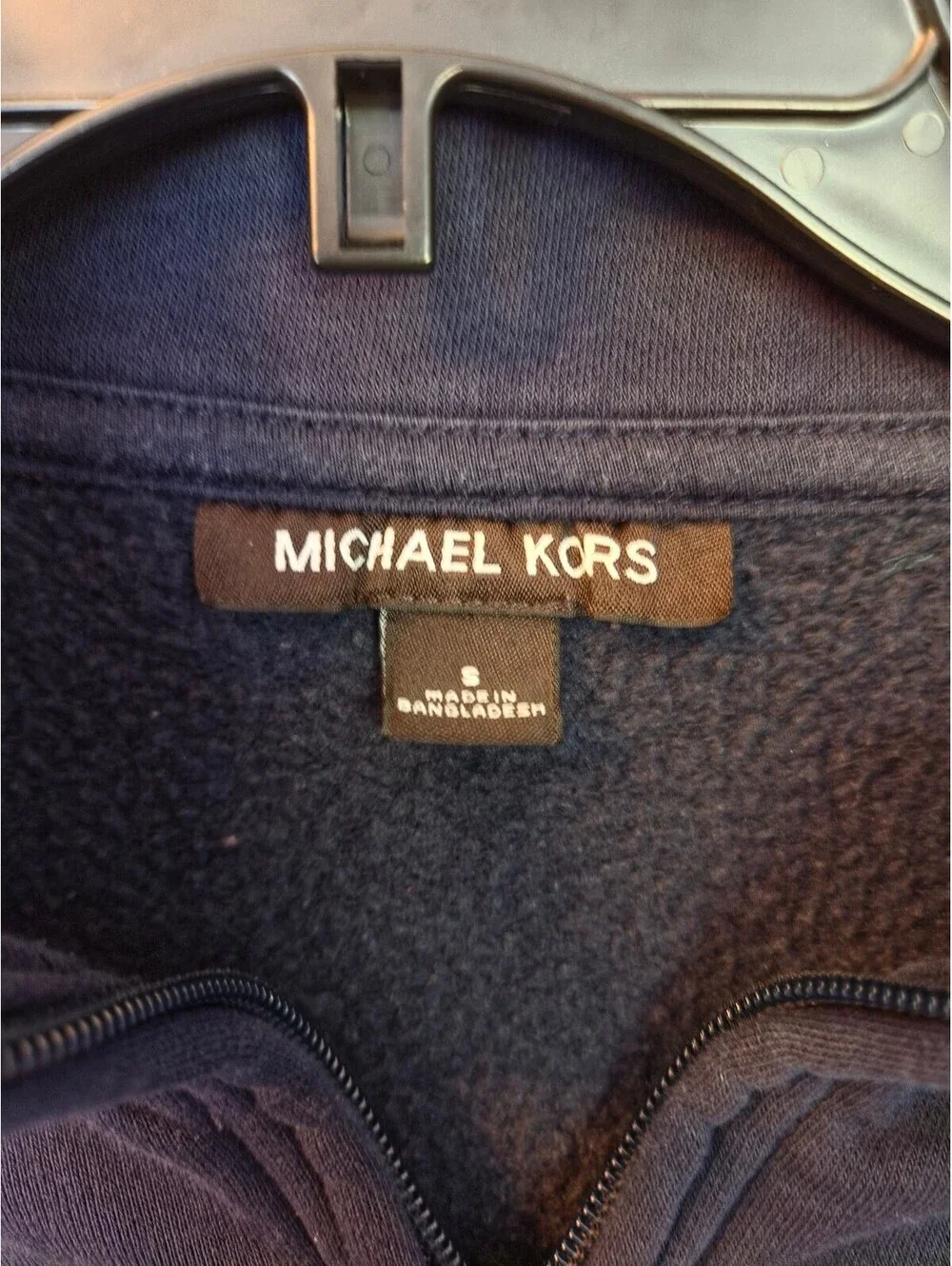 Michael Kors Navy Blue Quarter Zip Sweatshirt Size S